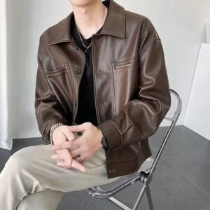 Old money leather jacket