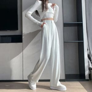 Old money white trousers